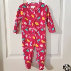 Weeplay 6-9 Month Soft Fleece Dinosaur Snap Footie
